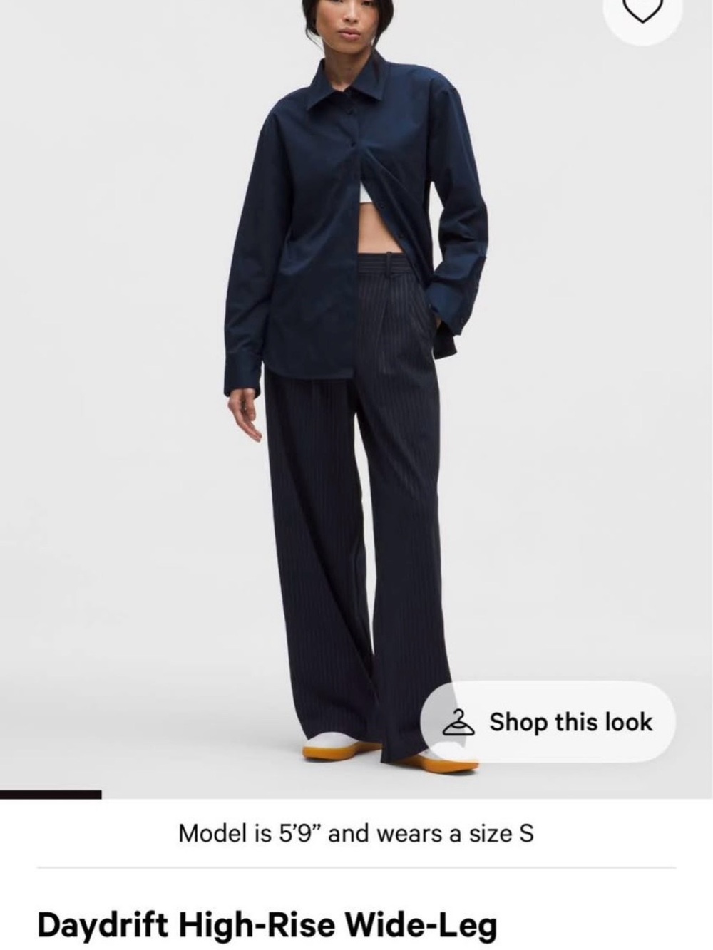 lululemon athletica Daydrift High-Rise Wide-Leg Trousers — Navy